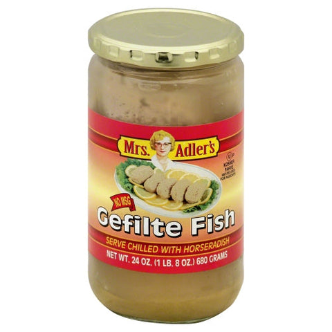 Mrs Adlers, Fish Gefilte Reg, Case of 12 X 24 Oz Mrs Adlers