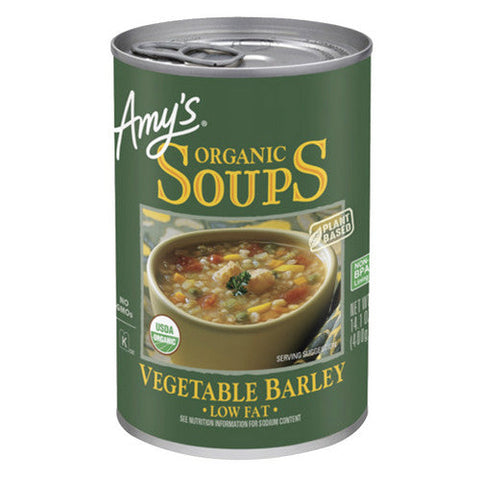 Amys, Organic Soup Low Fat Vegetable Barley, 14.1 Oz(Case Of 12) Amys