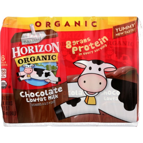 Horizon Organic Milk, Milk 1% Choc Asep 6Pk, 48 Oz(Case Of 3) Horizon Organic Milk