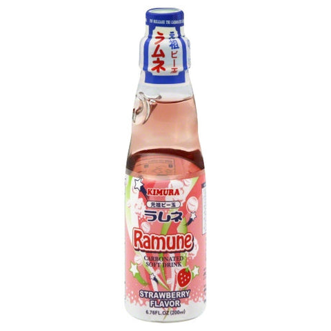 Kimura, Bev Ramune Strawberry, 6.76 Oz(Case Of 18) Kimura