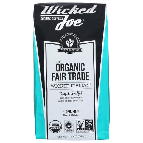 Wicked Joe Coffee, Coffee Wicked Italn Grnd, 12 Oz(Case Of 6) Wicked Joe Coffee