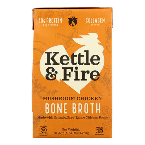 Kettle And Fire, Bone Broth Mushroom Chicken, 16.9 Oz(Case Of 6) Kettle And Fire