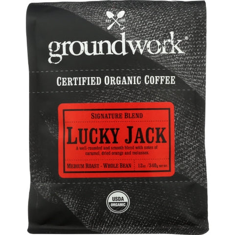 Groundwork Coffee, Coffee Lucky Jack Org, 12 Oz(Case Of 6) Groundwork Coffee