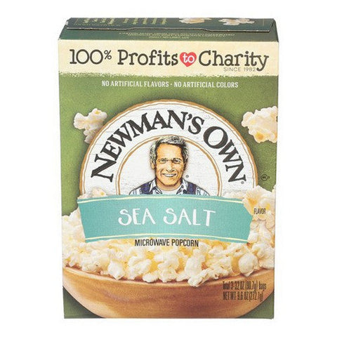 Newman's Own, Microwave Popcorn Sea Salt Flavor, 10.5 Oz(Case Of 12) Newman's Own
