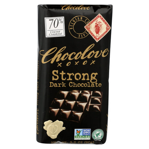 Chocolove, Dark Chocolate Bar Strong, 3.2 Oz(Case Of 12) Chocolove