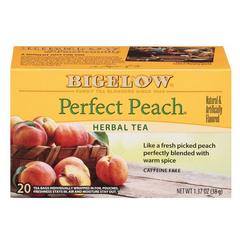 Bigelow, Perfect Peach Herbal Tea, 1.37 Oz(Case Of 6) Bigelow