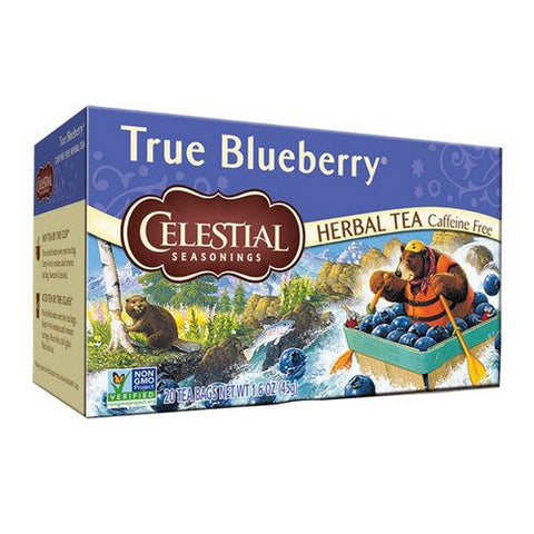 Celestial Seasonings, Herbal Tea Caffeine Free True Blueberry, 20 Bags(Case Of 6) Celestial Seasonings