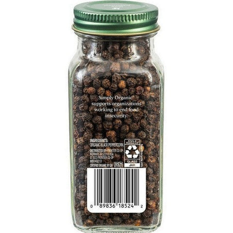 Simply Organic, Organic Whole Black Peppercorns, 2.65 Oz Simply Organic