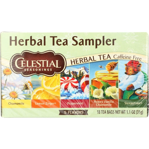 Celestial Seasonings, Herbal Tea Sampler Assorted, 18 Bags(Case Of 6) Celestial Seasonings