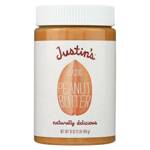 Justin's, Classic Peanut Butter, Case of 12 X 16 Oz Justin's