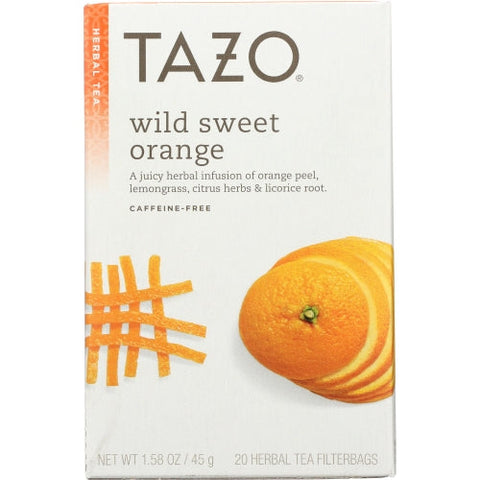 Tazo, Wild Sweet Orange Caffeine Free Herbal Tea, 20 Bags(Case Of 6) Tazo