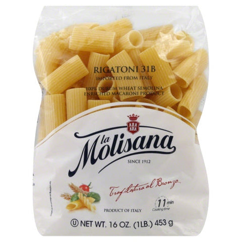 La Molisana, Pasta Rigatoni Bronzo, 16 Oz(Case Of 12) La Molisana