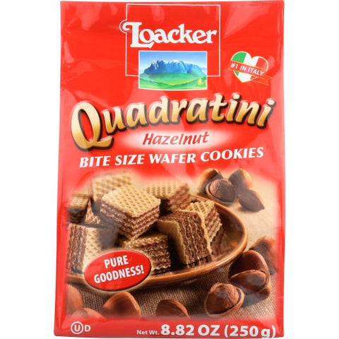 Loacker, Hazelnut Quadratini, 8.82 Oz(Case Of 6) Loacker