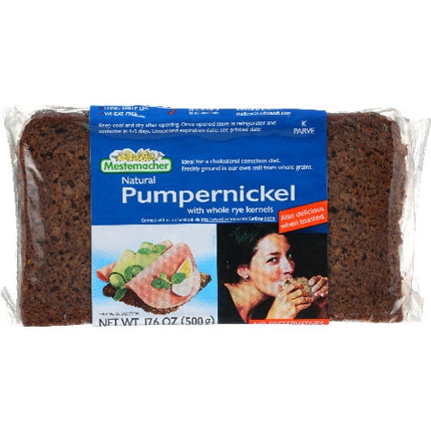 Mestemacher, Bread Rte Pumpernickel, Case of 12 X 17.6 Oz Mestemacher