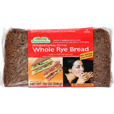 Mestemacher, Bread Rte Whole Rye, Case of 12 X 17.6 Oz Mestemacher