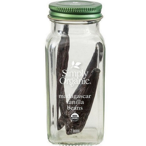 Simply Organic, Organic Madagascar Vanilla Beans, 2 Count(Case Of 6) Simply Organic