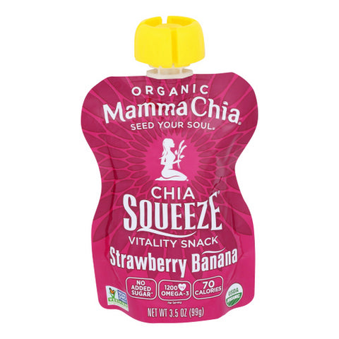 Mamma Chia, Squeeze Strawberry Banana, 3.5 Oz(Case Of 16) Mamma Chia