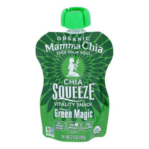 Mamma Chia, Squeeze Green Magic, 3.5 Oz(Case Of 16) Mamma Chia