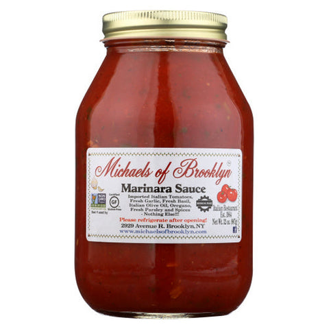 Michaels Of Brooklyn, Sauce Marinara, Case of 6 X 32 Oz Michaels Of Brooklyn