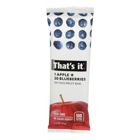 That's It, Apple & Blueberry Fruit Bar, 1.2 Oz That's It