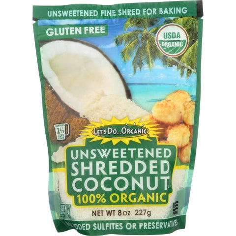 Lets Do Organics, Coconut Shred Unswtn Org, 8 Oz(Case Of 12) Lets Do Organics