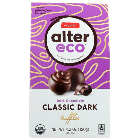 Alter Eco, Organic Classic Dark Truffles Dark Chocolate, 4.2 Oz(Case Of 8) Alter Eco