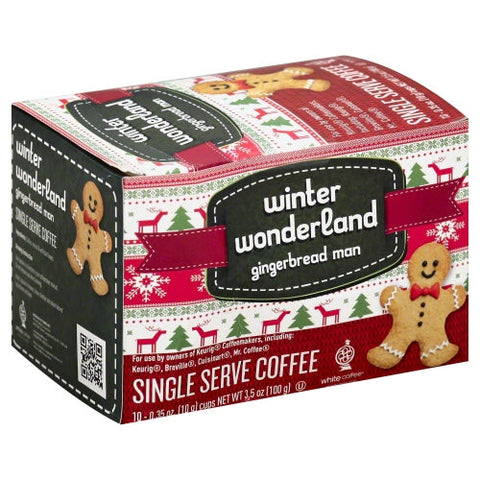 White Coffee, Coffee Sngl Gngrbrd Man, 10 Count(Case Of 4) White Coffee