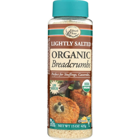 Edward And Sons, Organic Breadcrumbs Lightly Salted, 15 Oz(Case Of 6) Edward And Sons