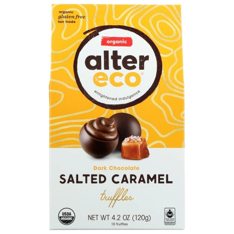 Alter Eco, Dark Chocolate Truffles Salted Caramel, 4.2 Oz(Case Of 8) Alter Eco