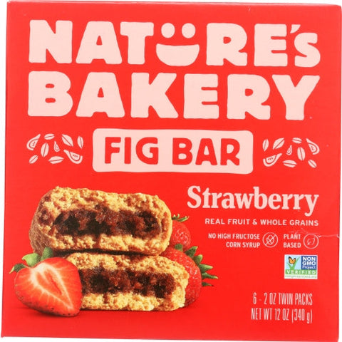 Natures Bakery, Bar Fig Whlwht Strwbrry, 12 Oz(Case Of 6) Natures Bakery