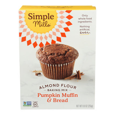 Simple Mills, Almond Flour Muffin And Bread Baking Mix Gluten Free Pumpkin, 9 Oz(Case Of 6) Simple Mills