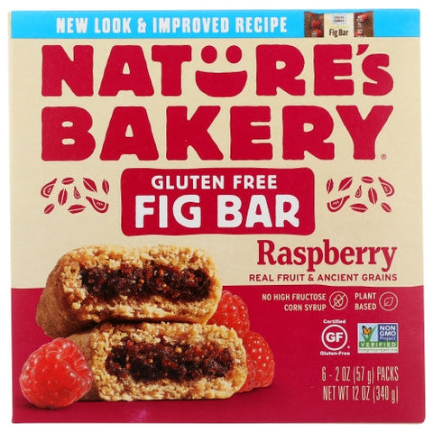 Natures Bakery, Bar Fig Gf Raspberry 6Ct, 12 Oz(Case Of 6) Natures Bakery