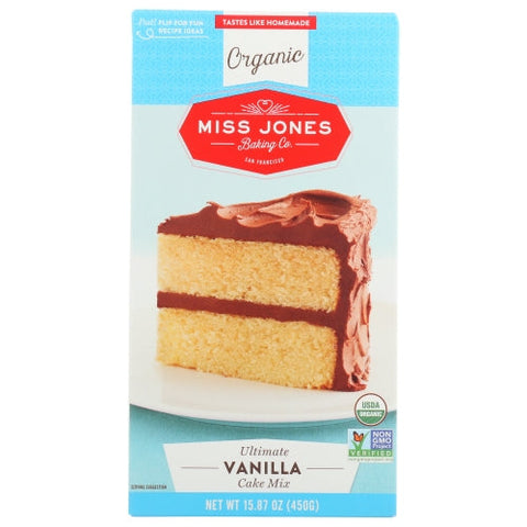 Miss Jones Baking Co, Organic Cake Mix Vanilla, 15.87 Oz(Case Of 6) Miss Jones Baking Co