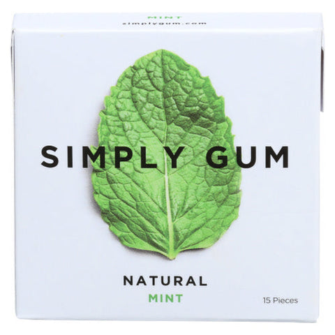 Simplygum, All Natural Gum  Mint, 15 Count(Case Of 12) Simplygum