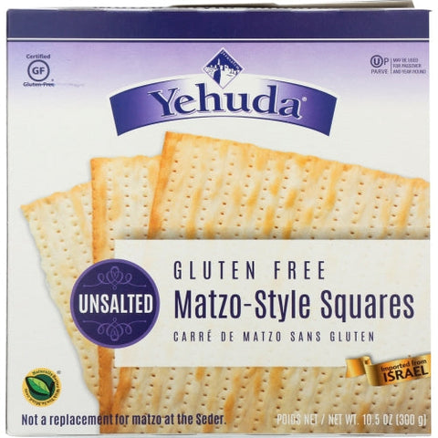 Yehuda, Gluten Free Unsalted Matzo Squares, 10.5 Oz(Case Of 12) Yehuda
