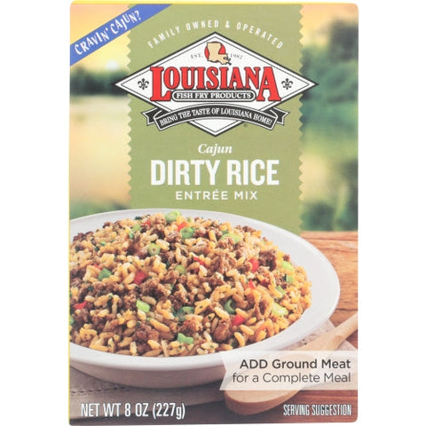 Louisiana Fish Fry, Mix Dirty Rice, 8 Oz(Case Of 6) Louisiana Fish Fry