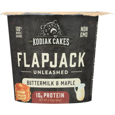 Kodiak Cakes, Power Cakes Unleashed Flapjack On The Go Buttermilk And Maple, 2.15 Oz(Case Of 12) Kodiak Cakes