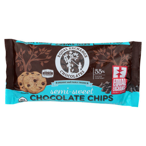 Equal Exchange, Semi Sweet Chocolate Chip Cookies, Case of 12 X 10 Oz Equal Exchange