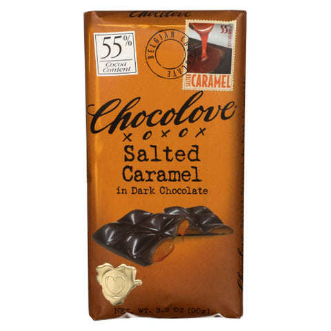 Chocolove, Salted Caramel Dark Chocolate, 3.2 Oz(Case Of 10) Chocolove