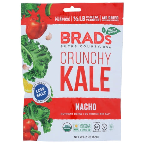Brads Plant Based, Kale Nacho Crnchy, 2 Oz(Case Of 12) Brads Plant Based