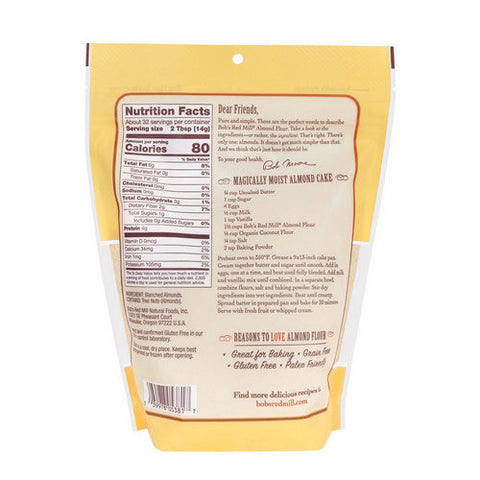 Bobs Red Mill, Almond Flour, 16 Oz(Case Of 4) Bobs Red Mill