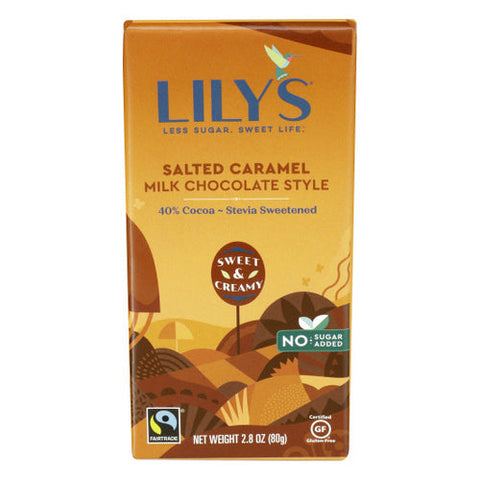Lilys Sweets, Chocola Te Bar  Caramelized & Salted, 2.8 Oz(Case Of 12) Lilys Sweets