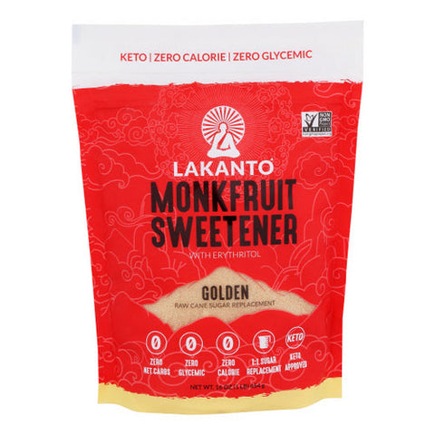 Lakanto, Monkfruit Sweetener Golden, 16 Oz(Case Of 8) Lakanto