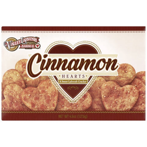 Valley Lahvosh, Cracker Heart Cinnamon, 4.5 Oz(Case Of 12) Valley Lahvosh