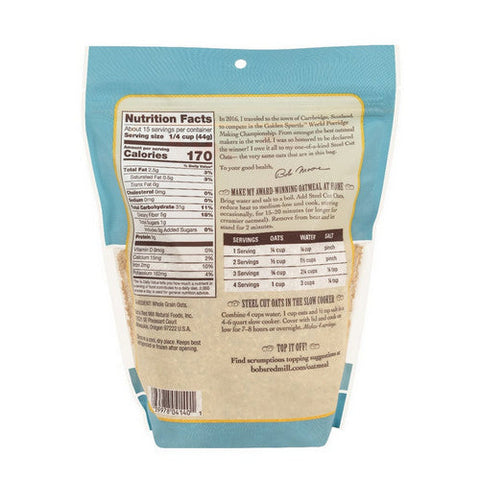 Bobs Red Mill, Steel Cut Oats, 24 Oz(Case Of 4) Bobs Red Mill