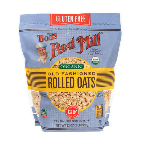 Bobs Red Mill, Organic Old Fashioned Rolled Oats Gluten Free, 32 Oz(Case Of 4) Bobs Red Mill