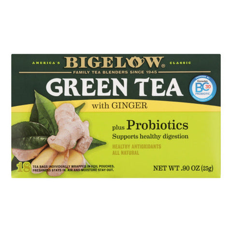 Bigelow, Green Tea With Ginger Plus Probiotics, 0.9 Oz(Case Of 6) Bigelow