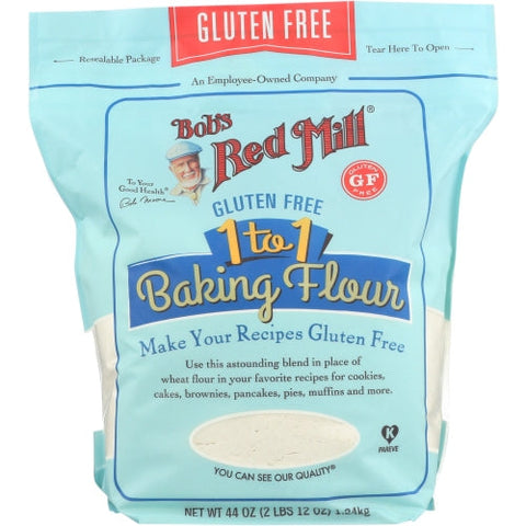 Bobs Red Mill, 1-To-1 Baking Flour Gluteen Free, 44 Oz(Case Of 4) Bobs Red Mill