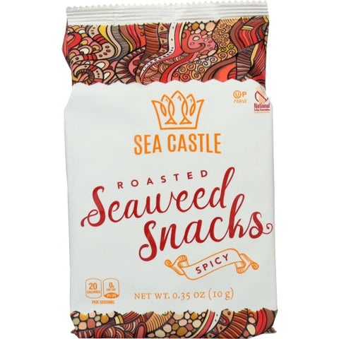 Sea Castle, Seaweed Roasted Spicy, 0.35 Oz(Case Of 12) Sea Castle