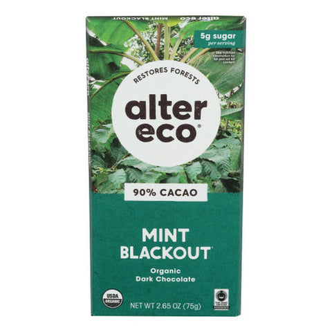 Alter Eco, Dark Crisp Mint Chocolate, 2.65 Oz(Case Of 12) Alter Eco